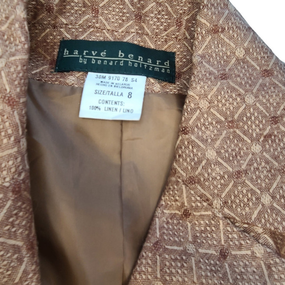Vintage Linen Blazer by Harve Benard size 8 - Picture 3 of 5